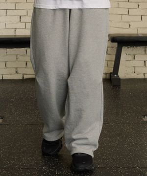 아이코닉 엠블럼 스웻팬츠 멜란지