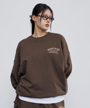 아이코닉 엠블럼 스웻셔츠 브라운