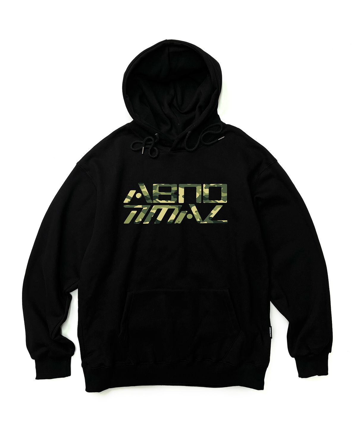앱놀머씽(ABNORMALTHING) RS 카모 루즈핏 후드 블랙 (RS CAMO HOOD BLACK)