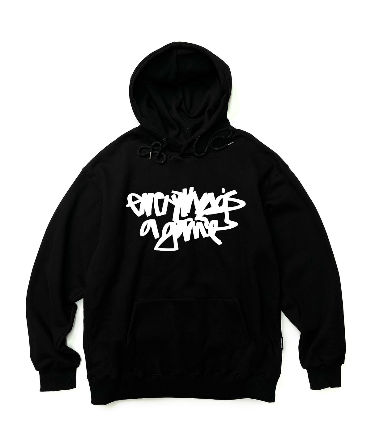 앱놀머씽(ABNORMALTHING) EG 루즈핏 후드 블랙 (EG HOOD BLACK)