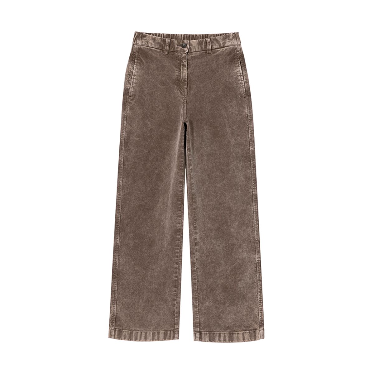 나우(nau) W 가먼트다잉 코듀로이 세미루즈 팬츠 Khaki Brown