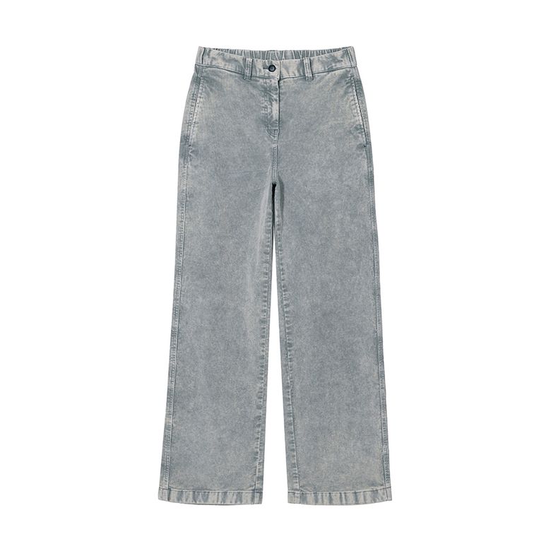 W 가먼트다잉 코듀로이 세미루즈 팬츠 Light Gray