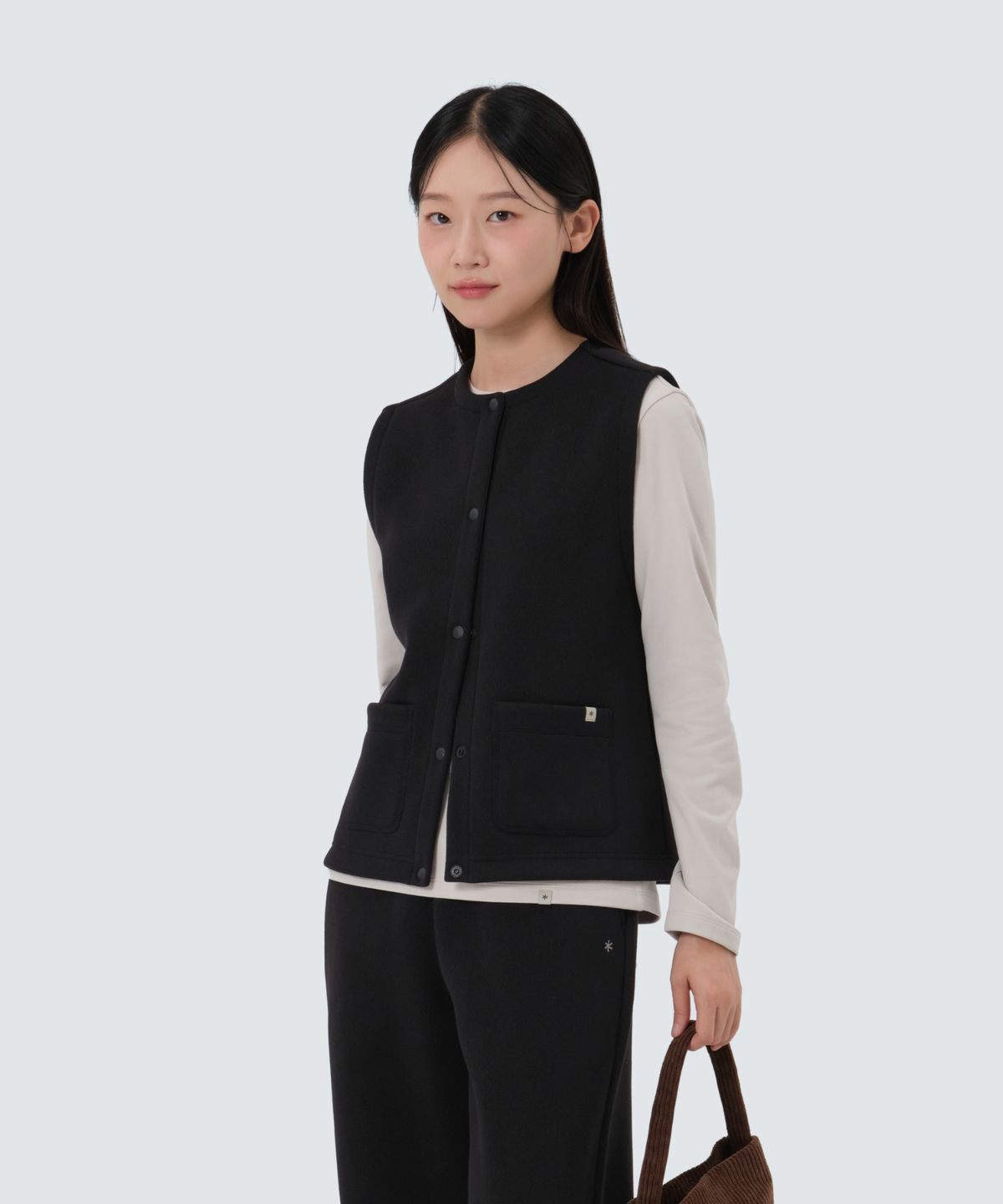 스노우피크 어패럴(SNOWPEAK APPAREL) 니트 여성 베스트 (S25WWFVE77) Black