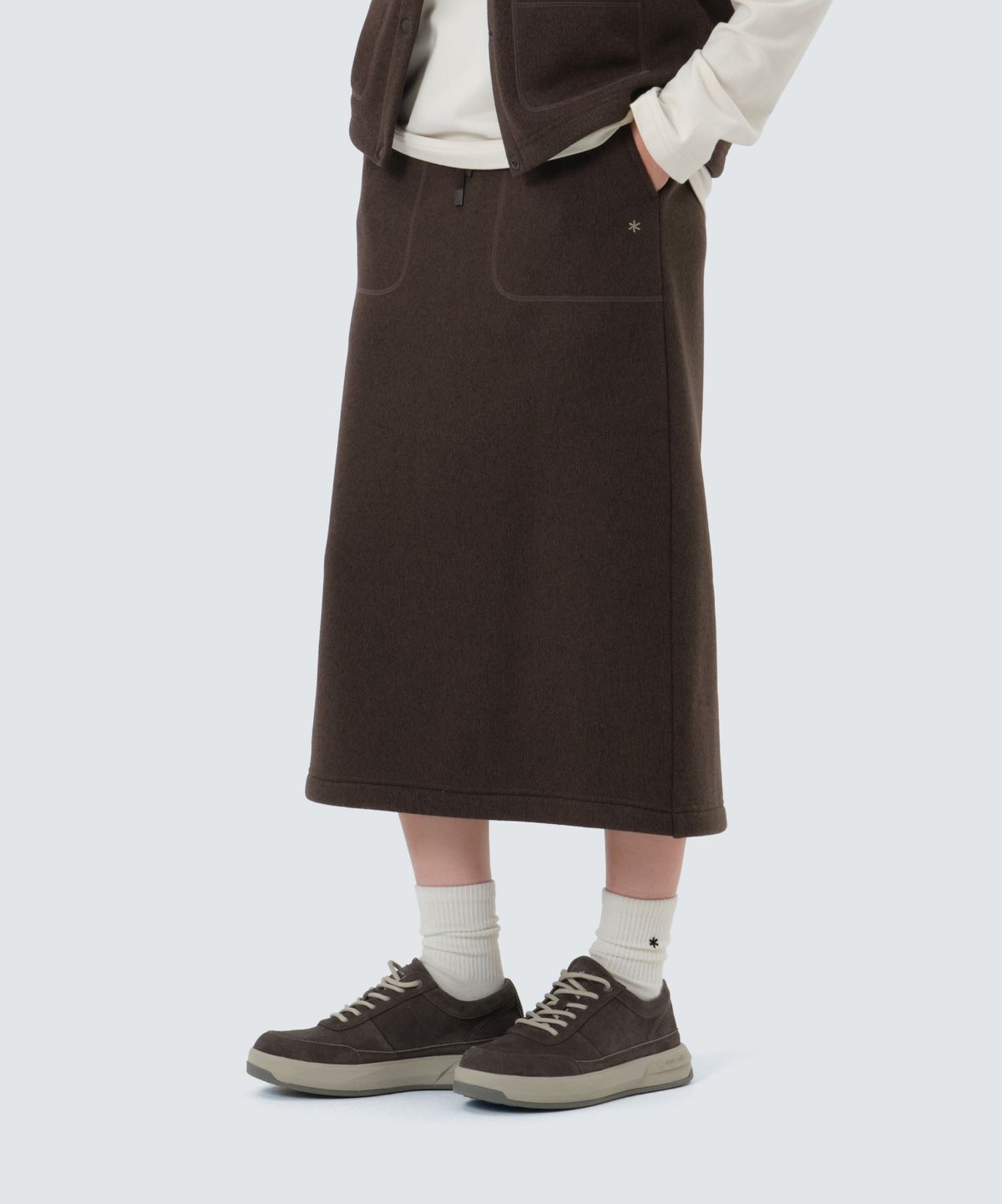 스노우피크 어패럴(SNOWPEAK APPAREL) 니트 여성 스커트 (S25WWFSK77) Brown