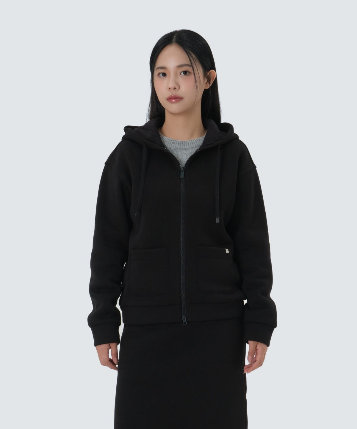 스노우피크 어패럴(SNOWPEAK APPAREL) 니트 여성 후드 집업 (S25WWFFJ79) Black