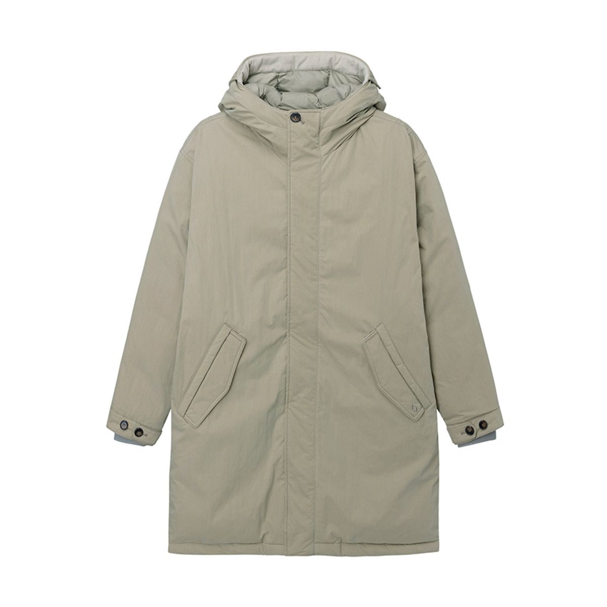 나우(nau) 어센틱 야상 다운 코트 Light Khaki Beige
