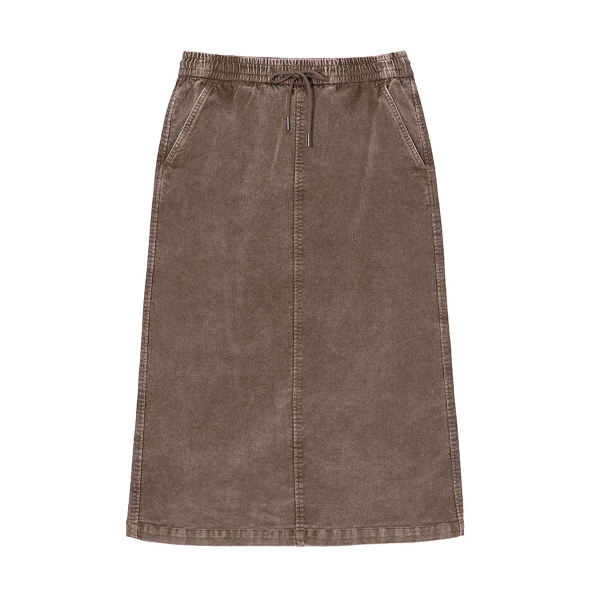나우(nau) W 가먼트다잉 코듀로이 스커트 Khaki Brown