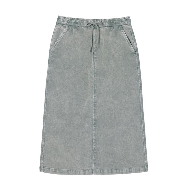 W 가먼트다잉 코듀로이 스커트 Light Gray