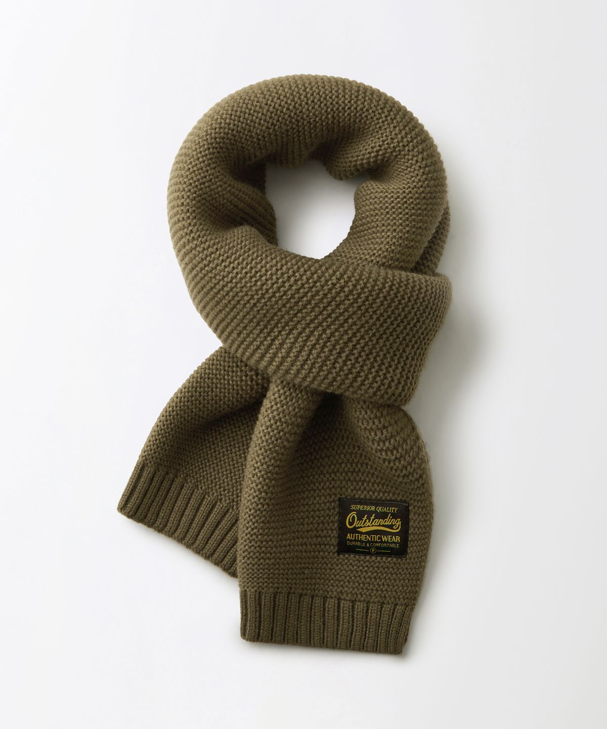 아웃스탠딩(OUTSTANDING) MILITARY KNIT MUFFLER_OLIVE