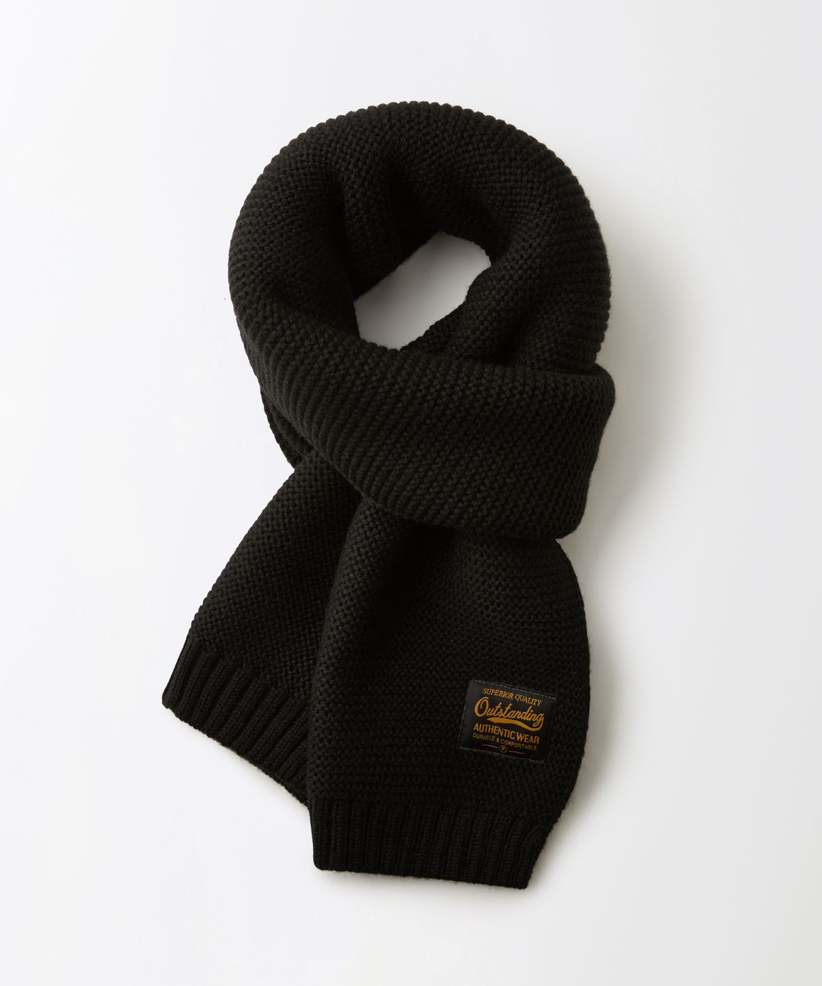 아웃스탠딩(OUTSTANDING) MILITARY KNIT MUFFLER_BLACK