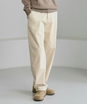 남성 코듀로이 세미와이드 팬츠 [라이트 베이지]_ZF4PT190