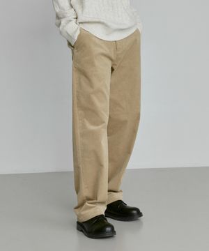 남성 코듀로이 세미와이드 팬츠 [카멜]_ZF4PT190