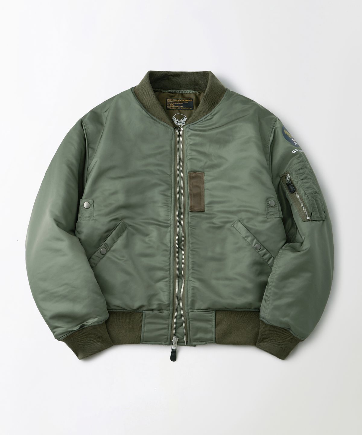 아웃스탠딩(OUTSTANDING) MA-1 FLIGHT JACKET(WOOL INSULATION)_SAGE GREEN