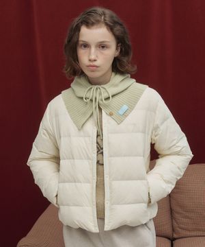 우먼 경량 다운 자켓 Cream