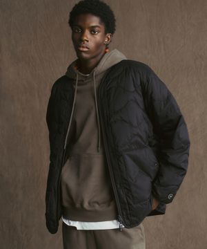 WAVE QUILTED LINNER JUMPER (BLACK)