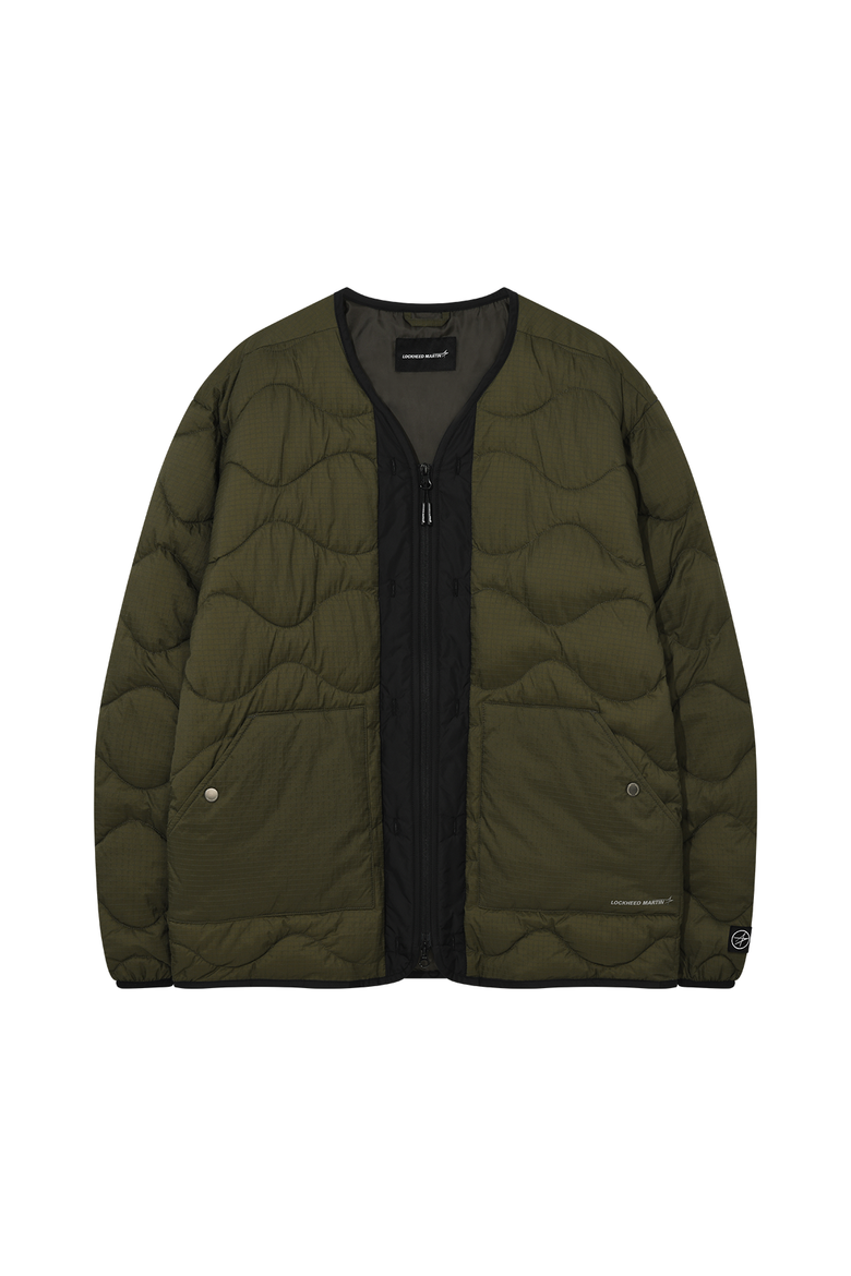 WAVE QUILTED LINNER JUMPER (KHAKI)