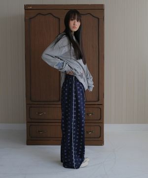 Dot banding pants_navy