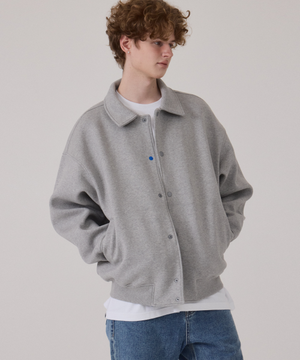 [L~4XL] 시그니처 빅사이즈 바시티 자켓_그레이