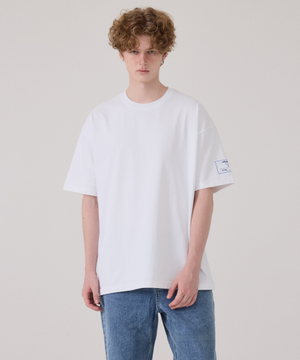 [L~4XL] 빅사이즈 반팔 티셔츠_Connection(연결) 화이트