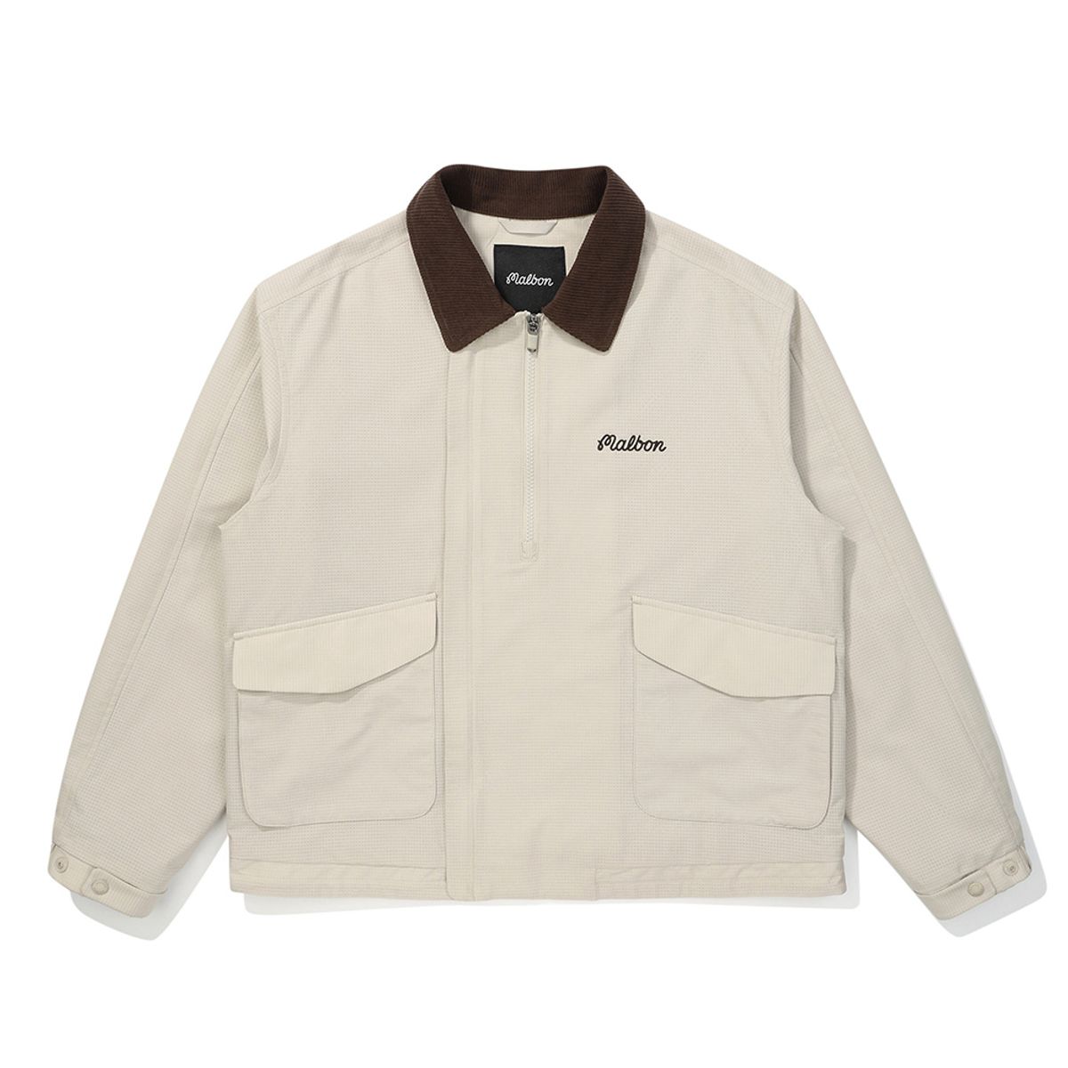 말본 골프(MALBON GOLF) 여성 투웨이 카라형 에어닷 자켓 LIGHT BEIGE (WOMAN)