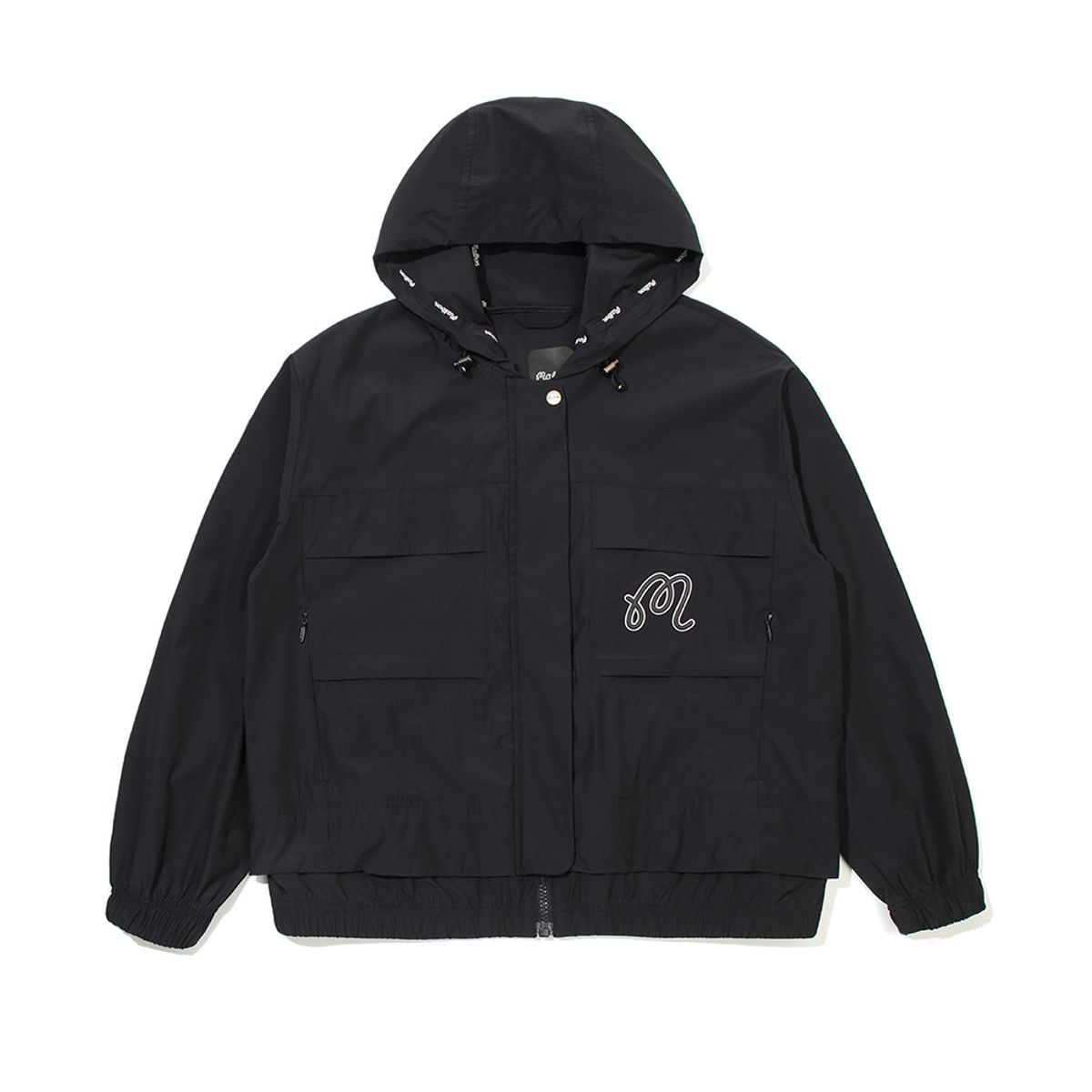 말본 골프(MALBON GOLF) 여성 아웃포켓 캐주얼 후드 자켓 DARK NAVY (WOMAN)