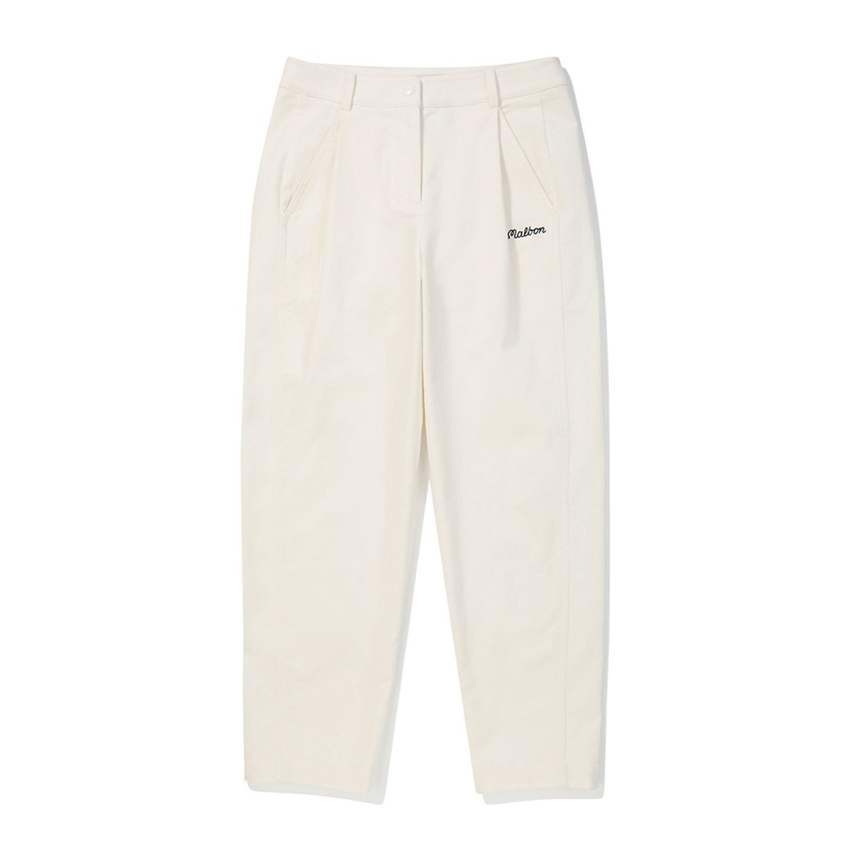 말본 골프(MALBON GOLF) 여성 테이퍼드 원턱 팬츠 IVORY (WOMAN)