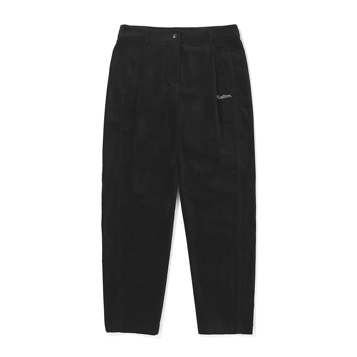 말본 골프(MALBON GOLF) 여성 테이퍼드 원턱 팬츠 BLACK (WOMAN)