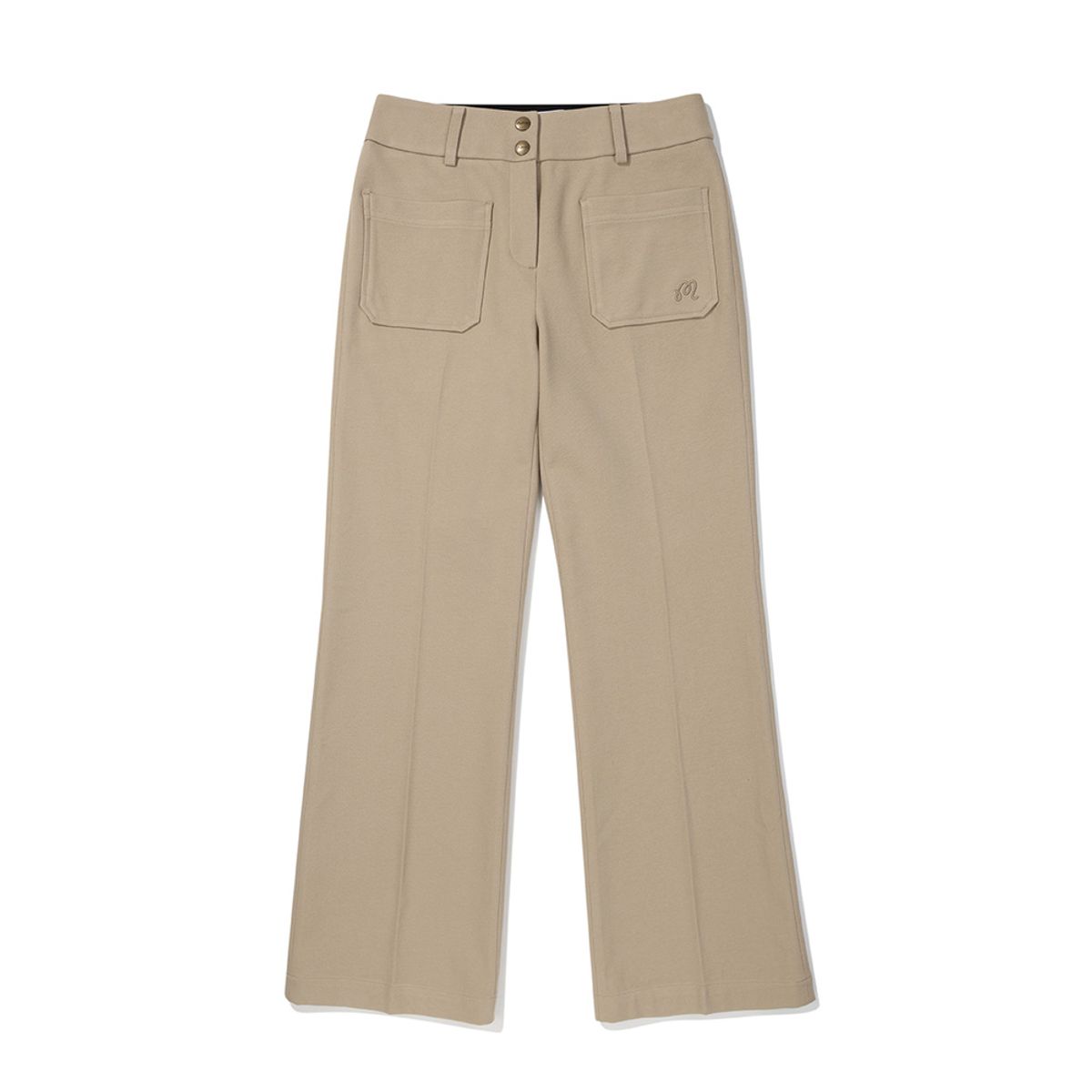 말본 골프(MALBON GOLF) 여성 아웃포켓 부츠컷 팬츠 BEIGE (WOMAN)