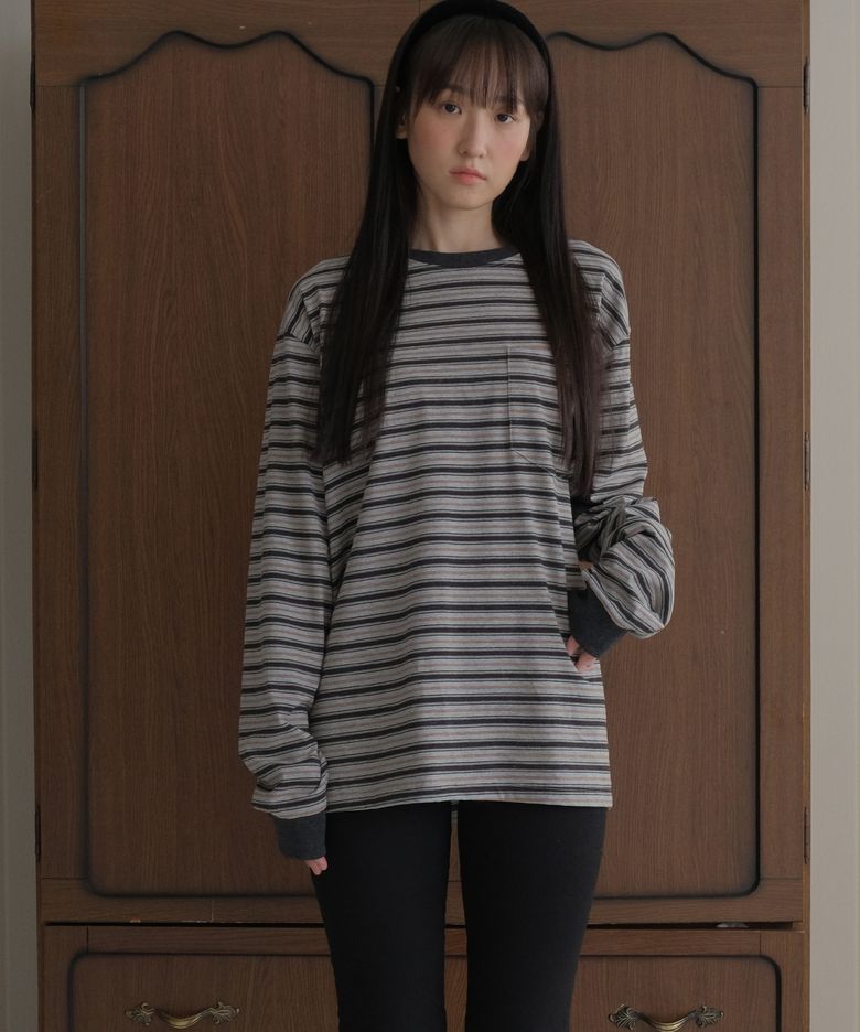 Vintage long sleeve tee_charcoal
