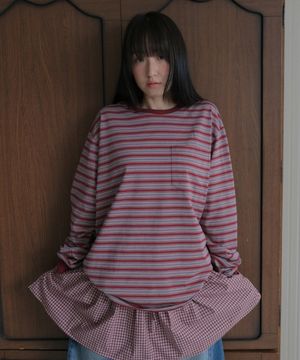 Vintage long sleeve tee_wine