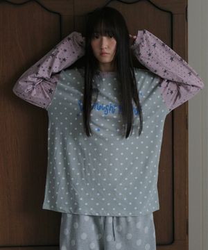 Dot star long sleeve tee_green