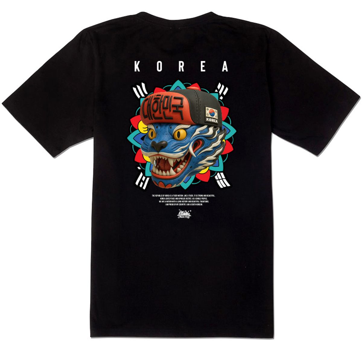 돌돌(DOLDOL) DMK-T-shirts-158 데블몽키 호랑이 대한민국 그래피티 티셔츠 반팔티