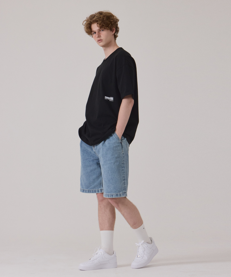 [F~4XL] 빅사이즈 반팔 티셔츠_Identity(정체성) 블랙