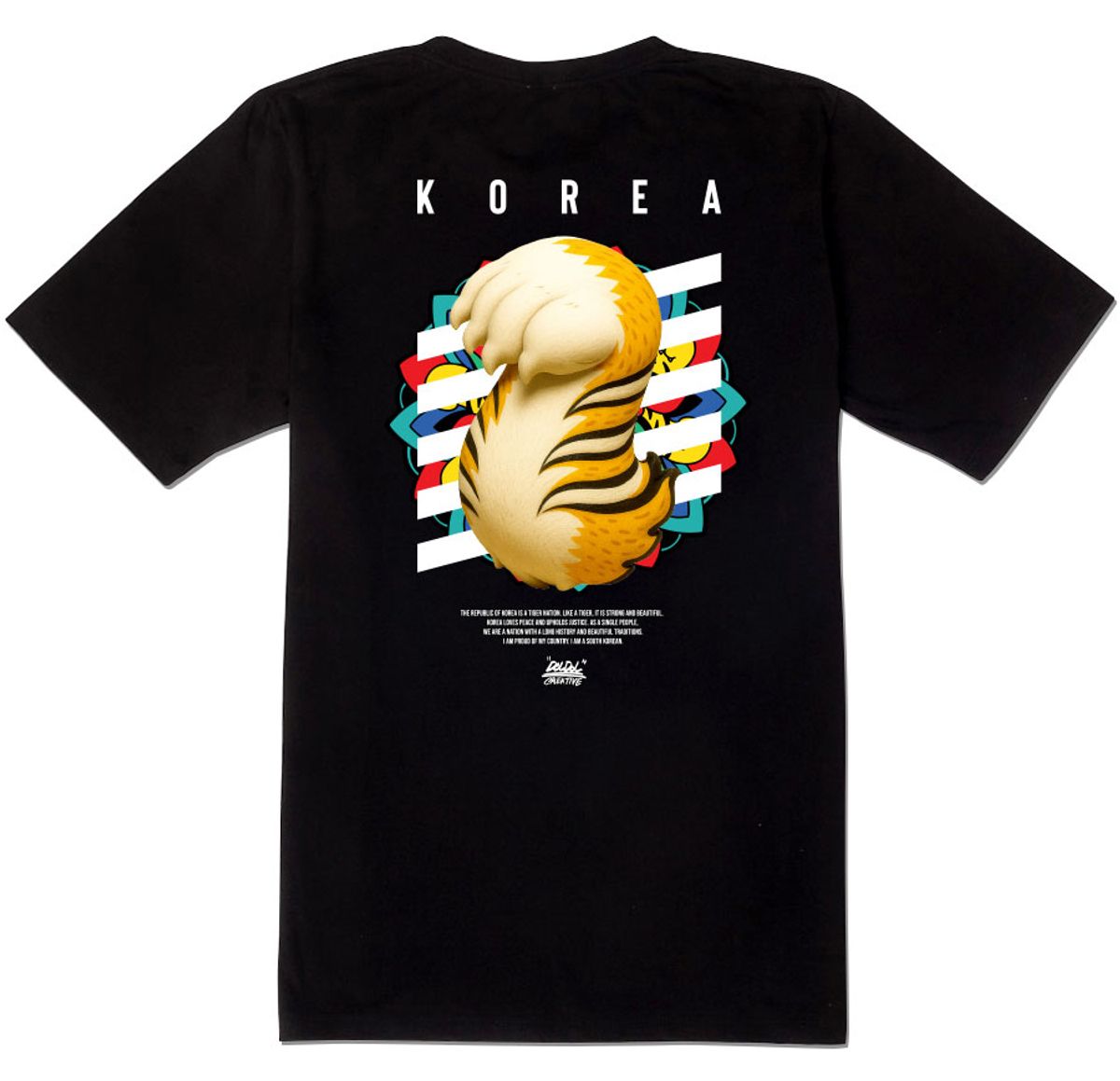 돌돌(DOLDOL) DMK-T-shirts-160 데블몽키 호랑이 대한민국 그래피티 티셔츠 반팔티