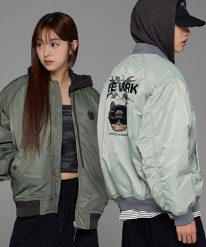 공용) 힙독 카라비너 후드 항공점퍼