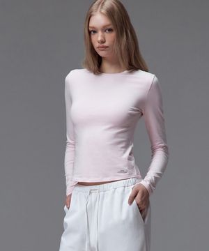 뉴베이직 피티드 롱 슬리브 티셔츠