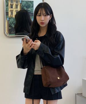 벨라 스웨이드 박스백 브라운