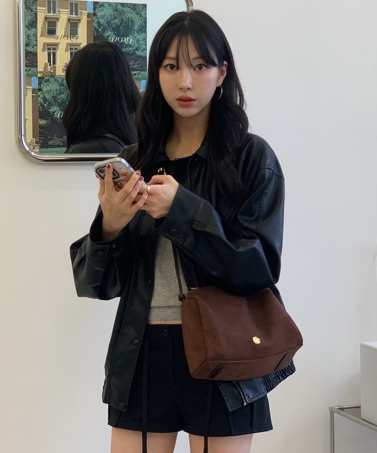 투아모(TOOAMO) 벨라 스웨이드 박스백 브라운