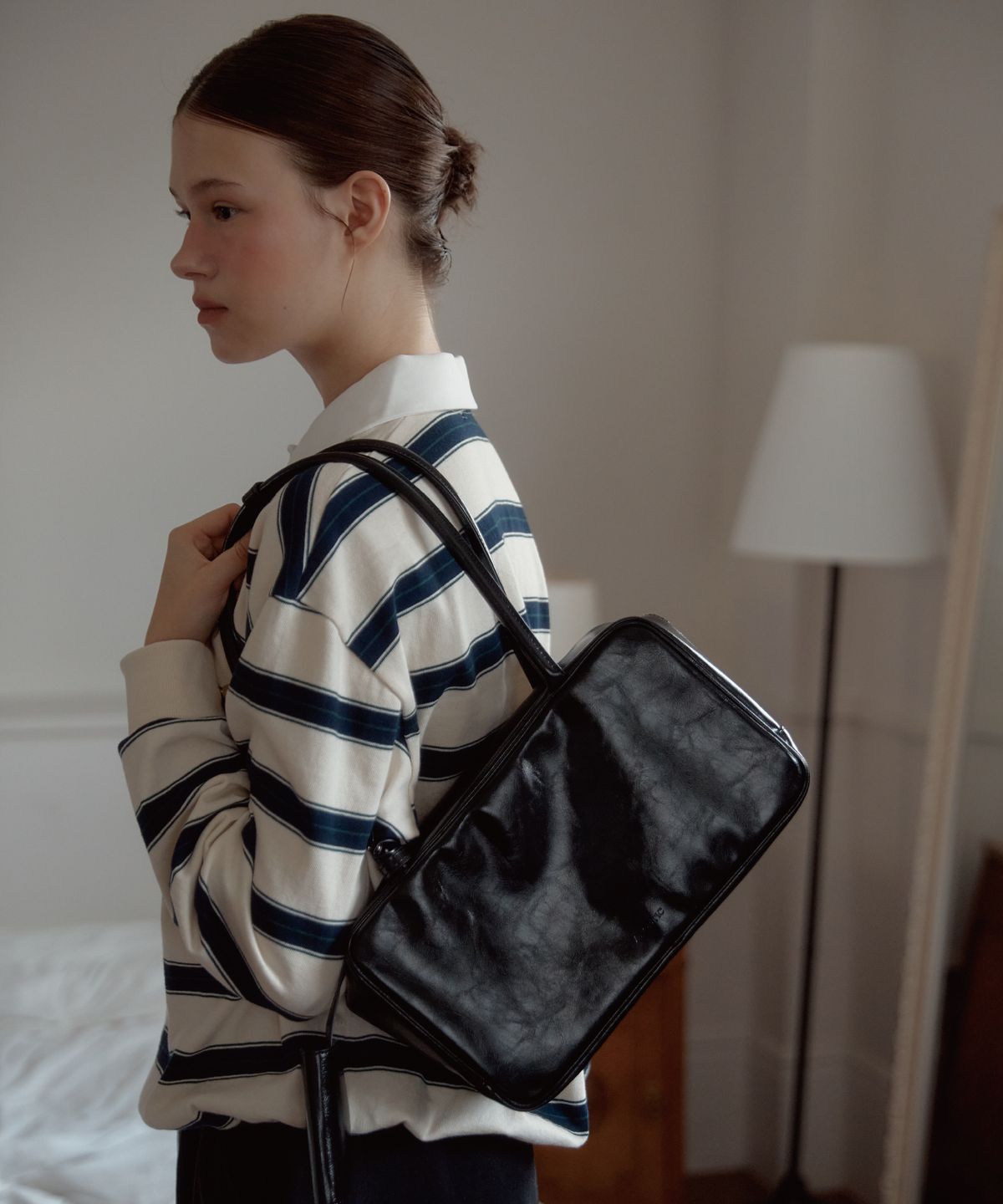 아노에틱(ANOETIC) ANC CLASSIC TOTE BAG WITH CARDCASE_BLACK