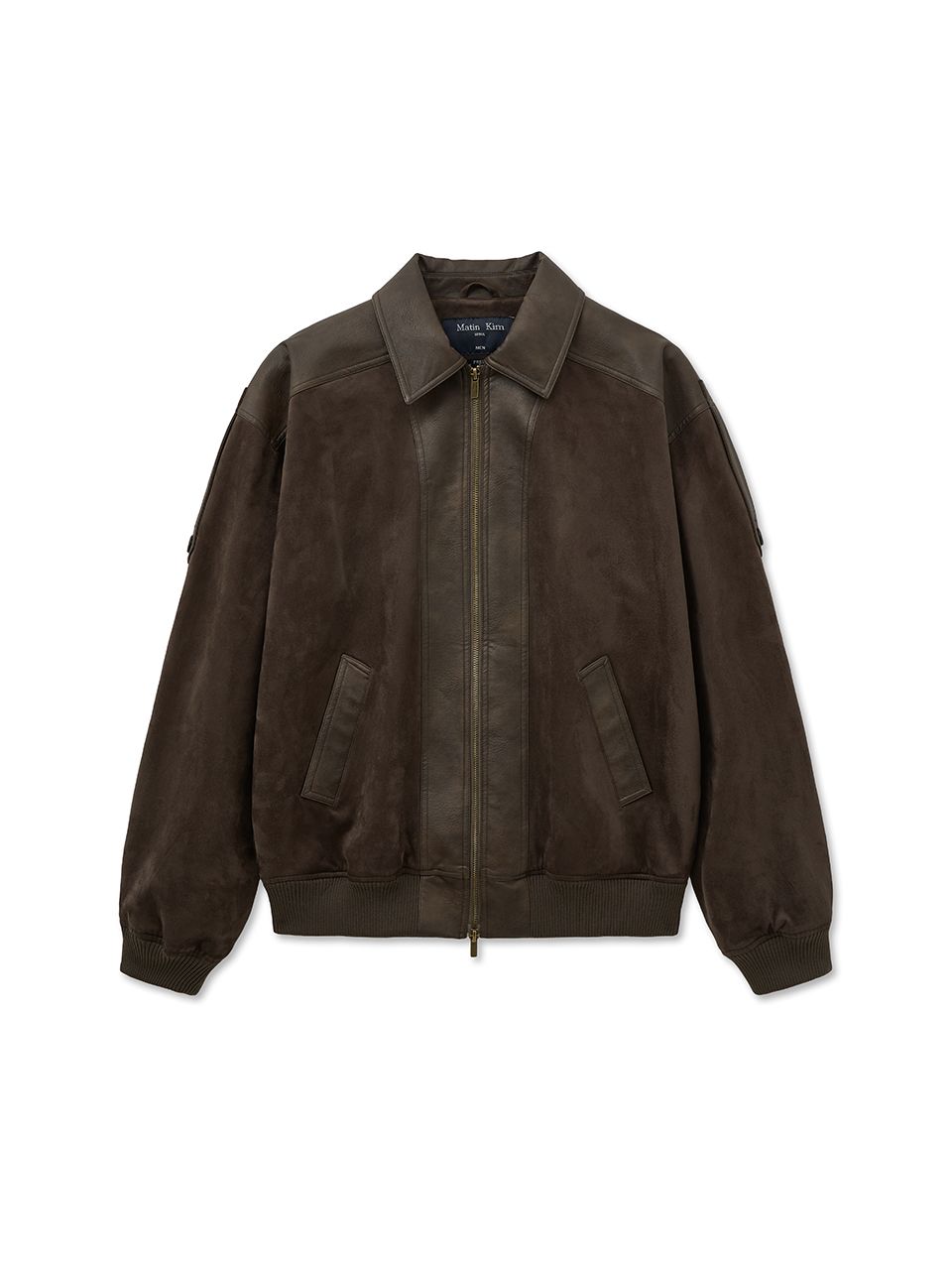 MUSINSA公式 | MATIN KIM SUEDE MIX LEATHER ZIP UP JUMPER FOR MEN IN