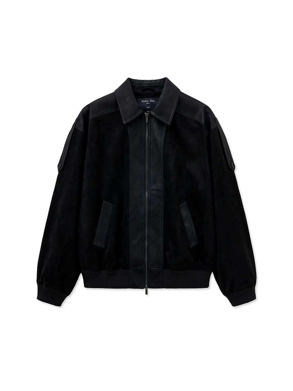 Matin Kim ジャケット ブラック 新品 MUSINSA公式 | MATIN KIM SUEDE MIX LEATHER ZIP UP JUMPER FOR