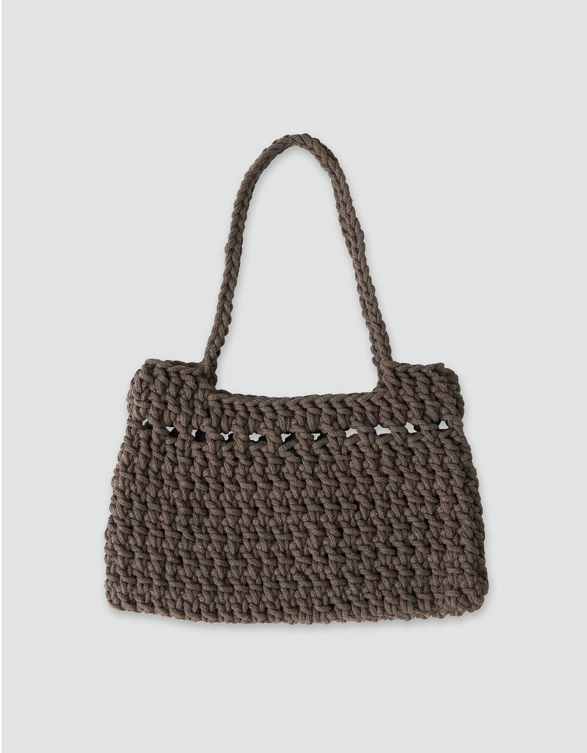 틴닛(TINKNIT) 핸드메이드 니트 바스켓 백_브라운