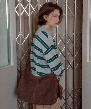 ANC SUEDE HOBO BAG_DARK BROWN