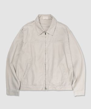 워시드 코튼 투웨이 집업 자켓 (크림