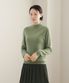 클래식 무드 울 100% 반목 니트_올리브