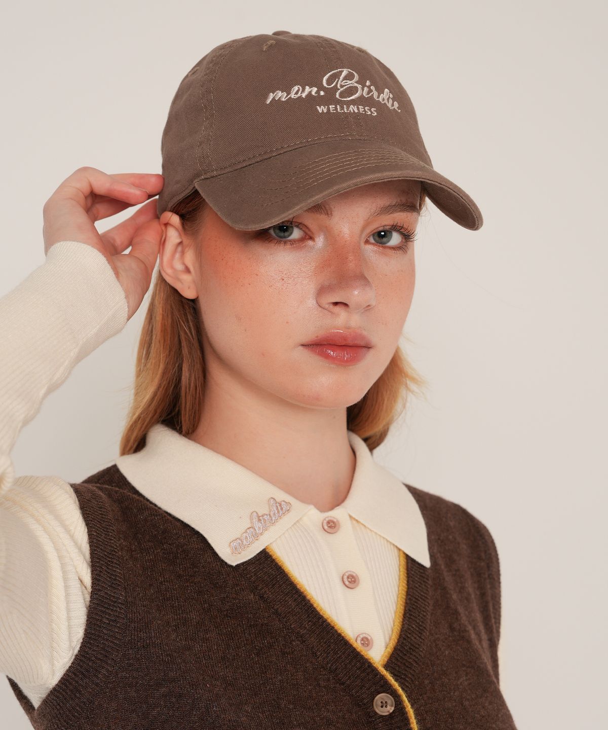 몽버디 골프(MONBIRDIE GOLF) 웰니스 데님 볼캡 D.BROWN
