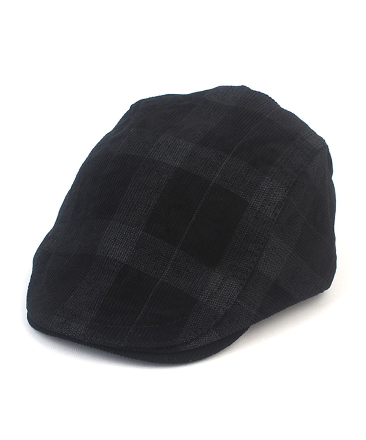 유니버셜 케미스트리(UNIVERSAL CHEMISTRY) Corduroy Tartancheck Black Huntingcap 헌팅캡