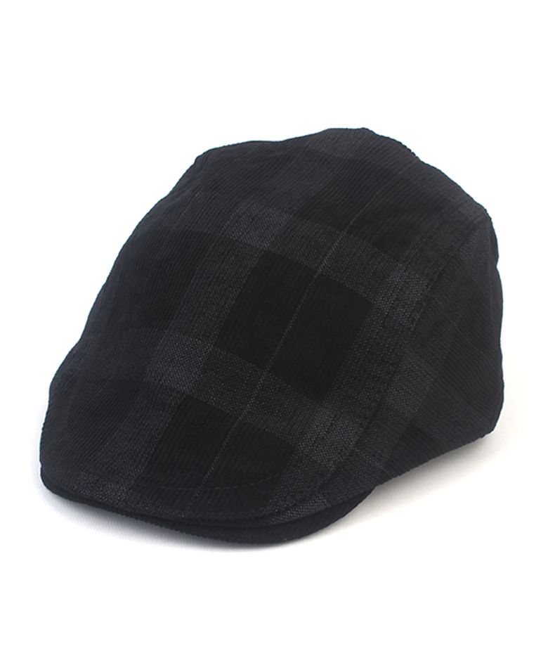 Corduroy Tartancheck Black Huntingcap 헌팅캡