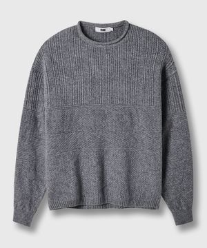크레마 롤넥 스웨터 - 그레이
