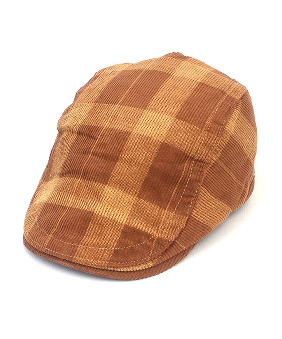 유니버셜 케미스트리(UNIVERSAL CHEMISTRY) Corduroy Tartancheck Beige Huntingcap 헌팅캡